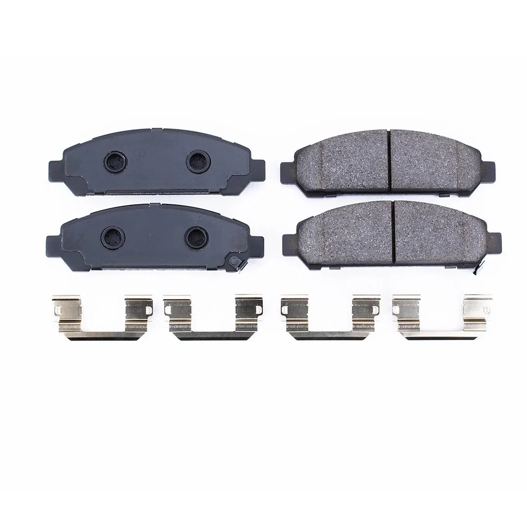 17-1401 – POWERSTOP Brake Pad, FMSI Number D1401 Ceramic Brake Pads Set Of 4 With Premium Stainless Steel Hardware